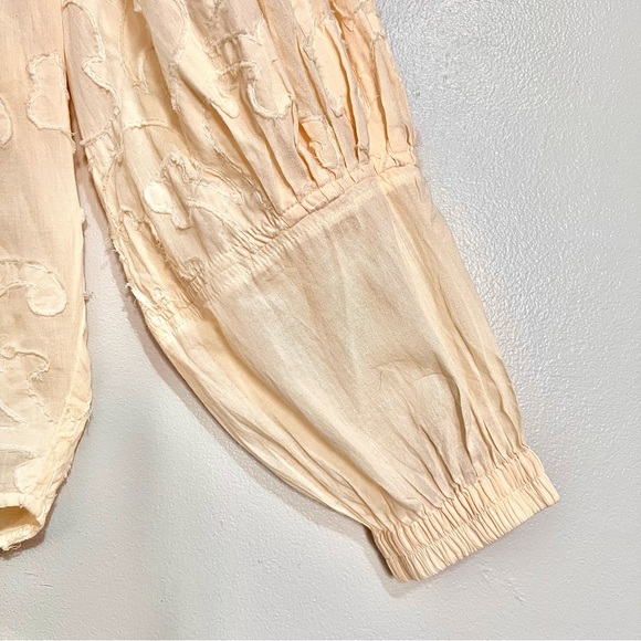 NWOT Rebecca Taylor Beige/Crème Floral Top-Stitching Blouse MSRP$350 - Picture 5 of 16